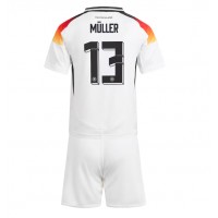 Camisa de time de futebol Alemanha Thomas Muller #13 Replicas 1º Equipamento Infantil Europeu 2024 Manga Curta (+ Calças curtas)